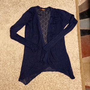 Blue crochet cardigan